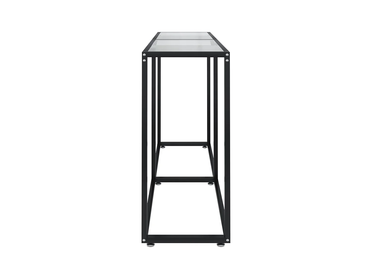 Wandtafel 160x35x75,5 cm gehard glas transparant