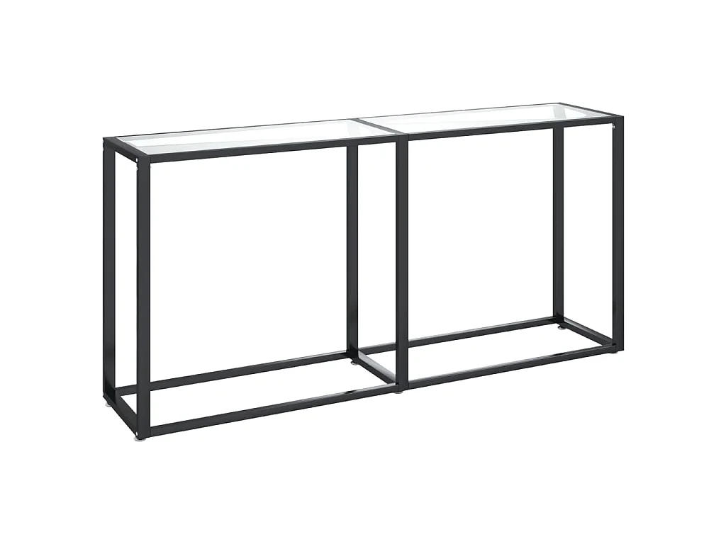 Mesa consola transparente 160x35x75,5 cm vidro temperado