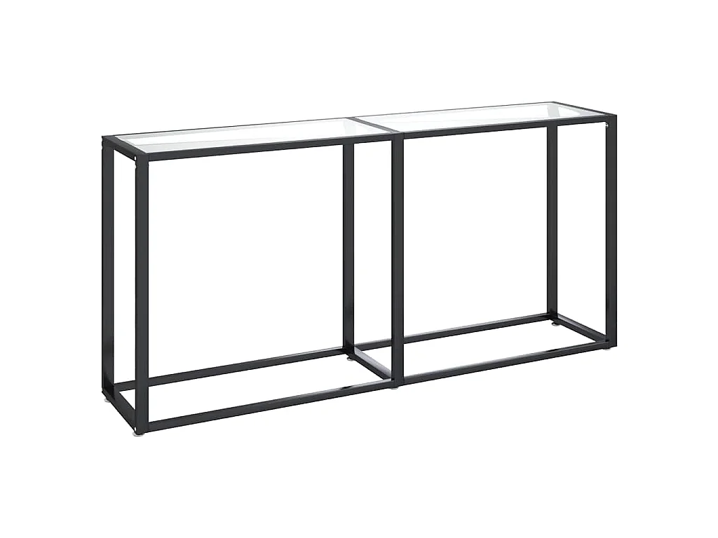 Table console Transparent 160x35x75,5 cm Verre trempé