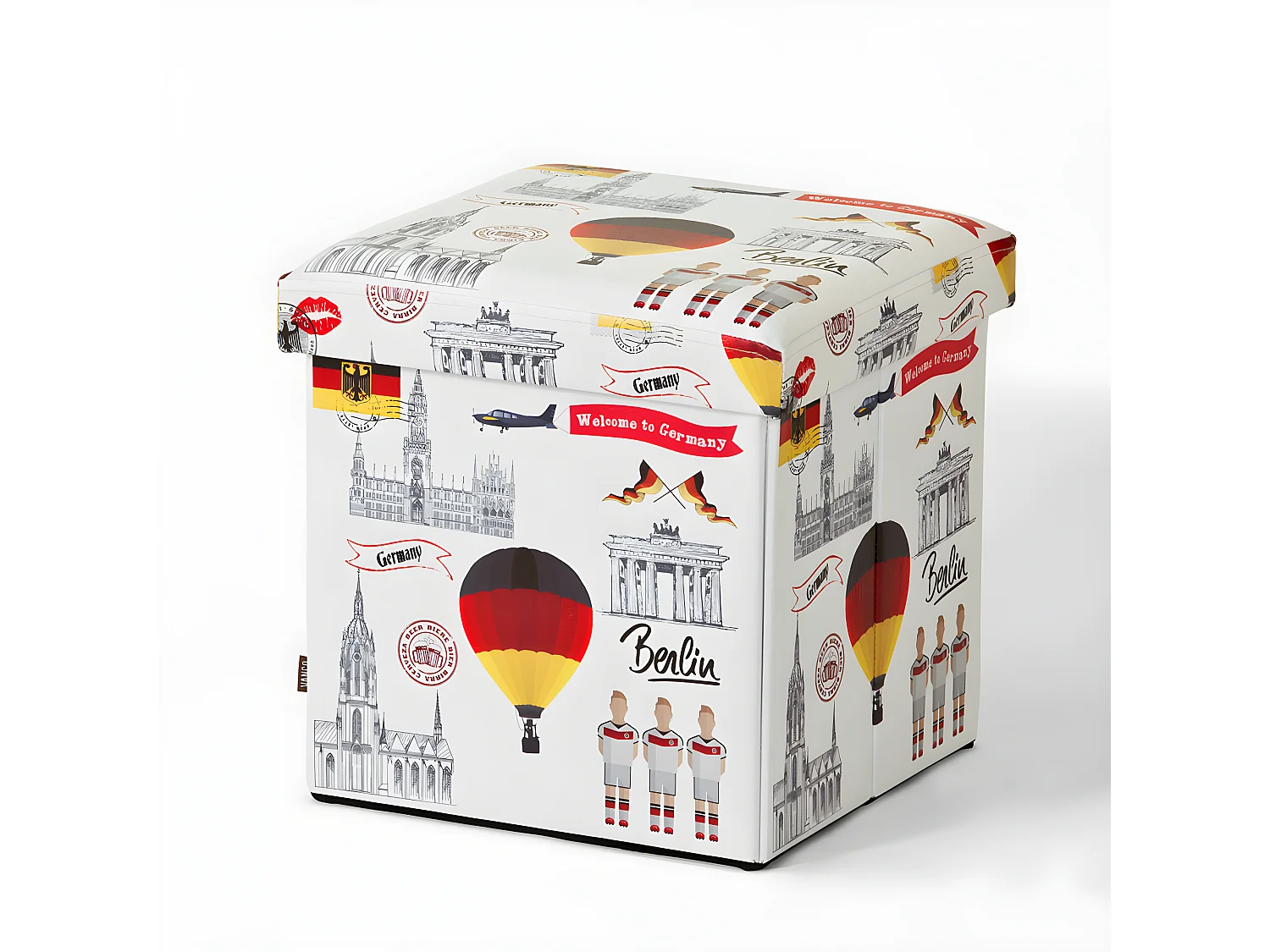 SoBuy Pouf, cubo, Baule, cesta della Biancheria, Germania, FSS41-K-DE