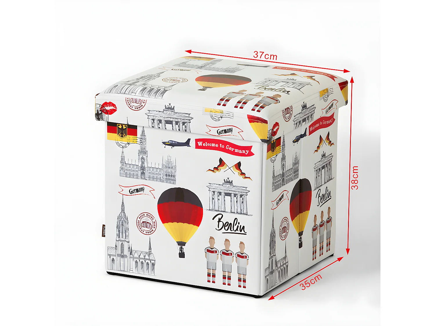 SoBuy Pouf, cubo, Baule, cesta della Biancheria, Germania, FSS41-K-DE