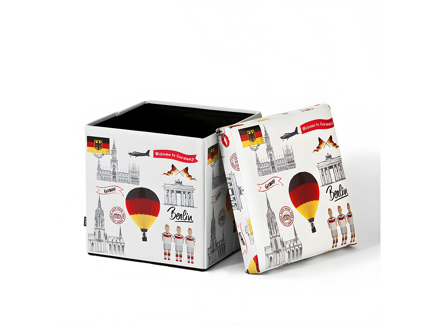 SoBuy Pouf, cubo, Baule, cesta della Biancheria, Germania, FSS41-K-DE