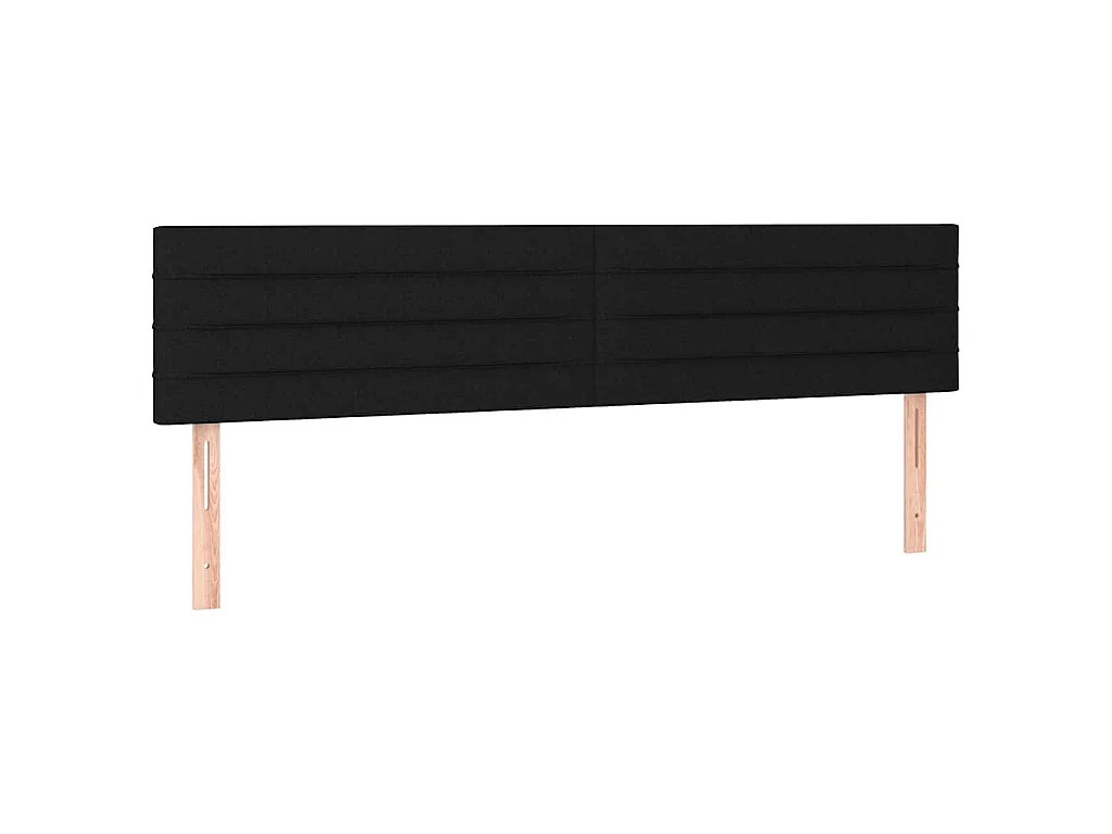 Sommier à lattes de lit avec matelas Noir 160x200 cm Tissu