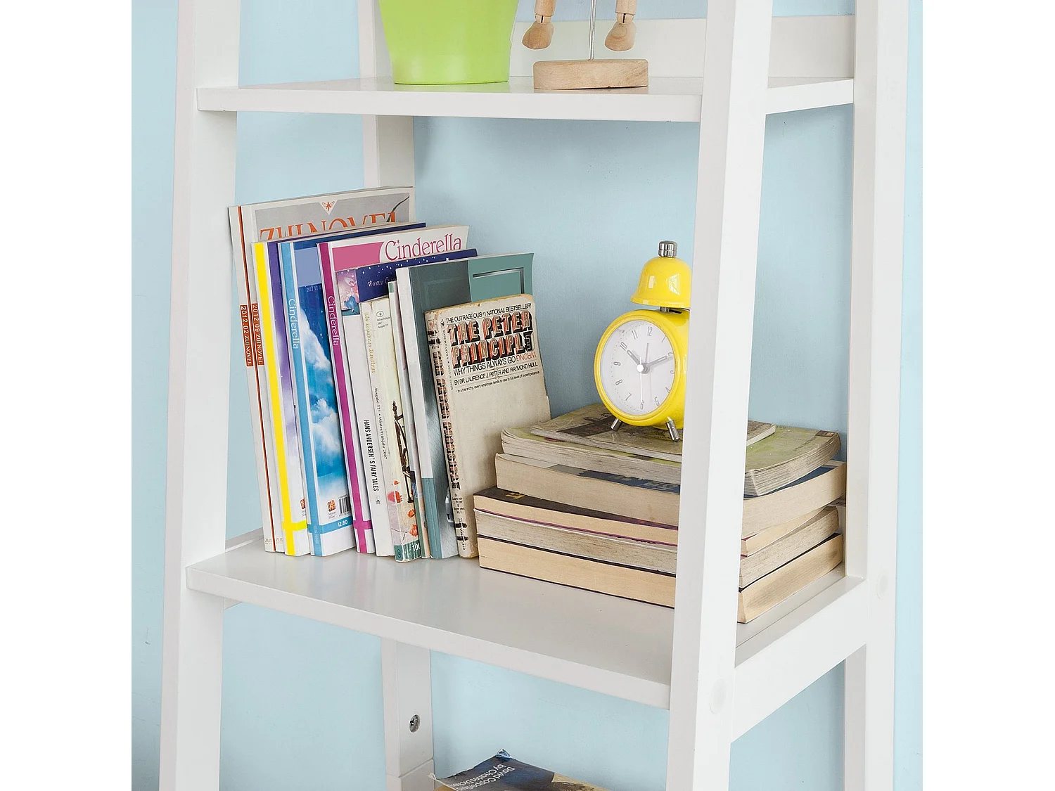 Estantería en Escalera de Madera, Estanterías Librerias, Estanterias de Diseño, FRG116-K-W SoBuy ES