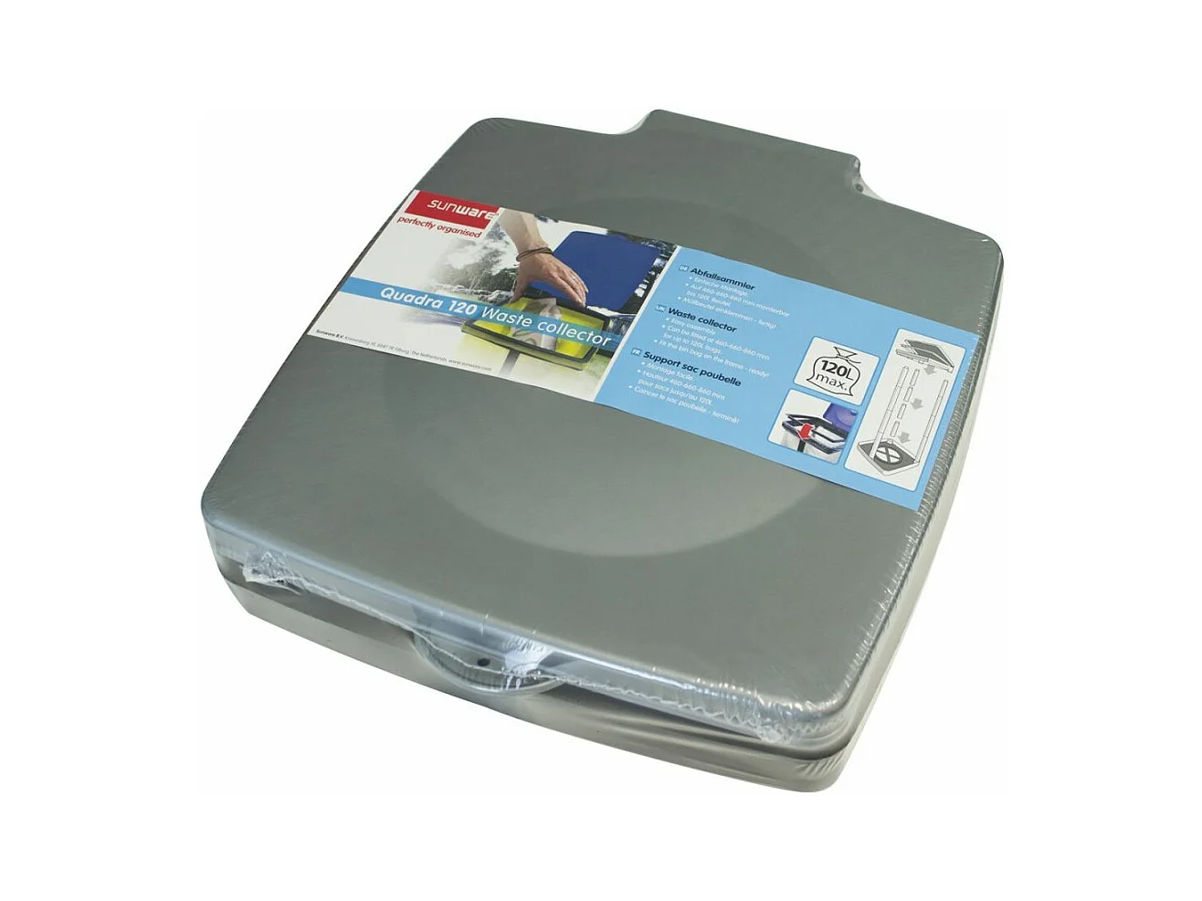 Porte-sac poubelle Quadra hauteur réglable max 120 L