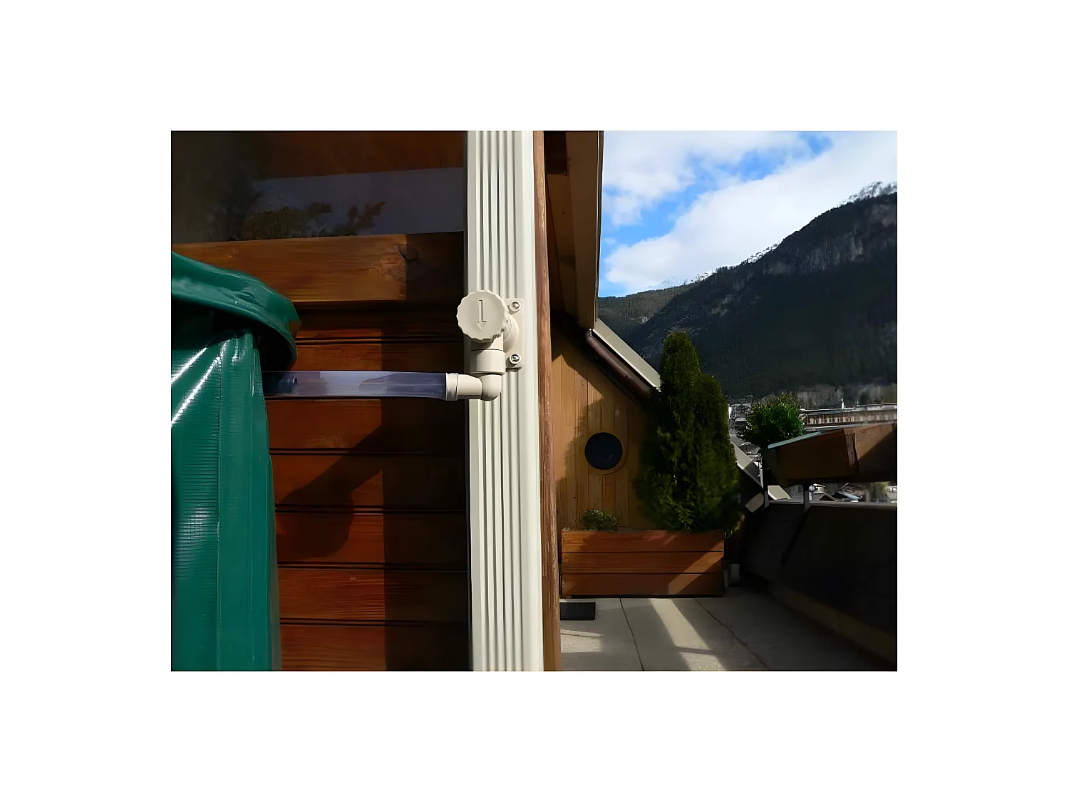 Récupérateur d'eau pour gouttière rectangulaire ou carrée Lot de 2