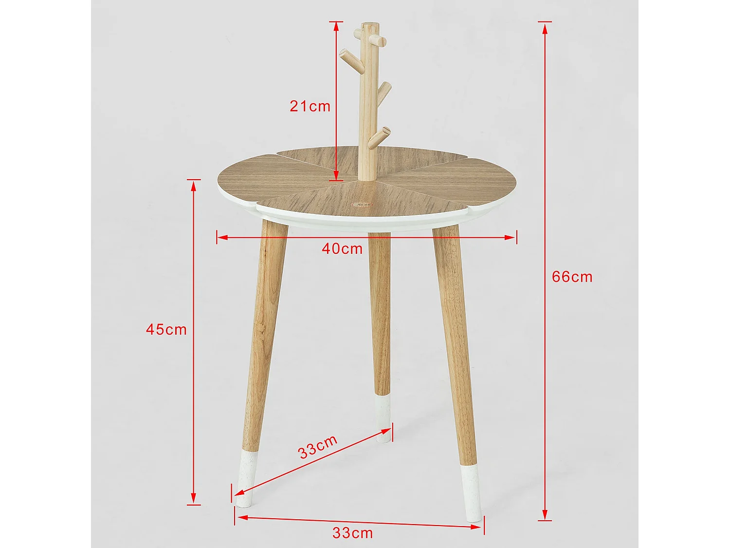 SoBuy  Tavolino da caffè, Tavolino basso da divano,con porta bicchieri,FBT38-WN,IT