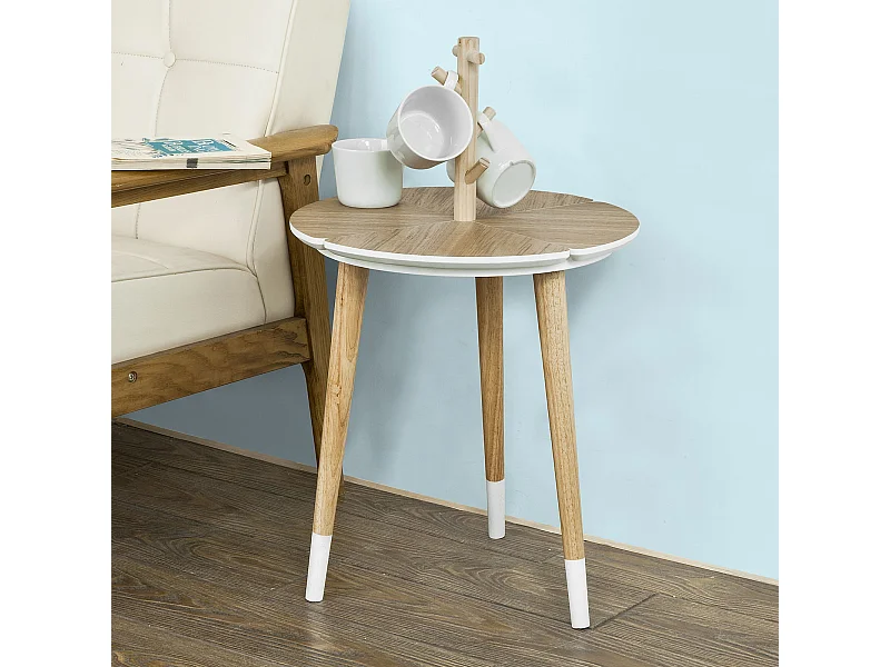 SoBuy  Tavolino da caffè, Tavolino basso da divano,con porta bicchieri,FBT38-WN,IT