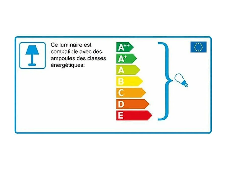 Lampe avec pied en bois décor ski (Lot de 2)