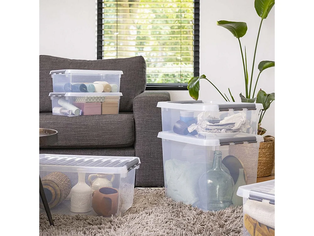 Boîte de rangement en plastique Q-line 72 litres