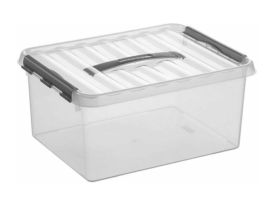Boîte de rangement en plastique Q-line 15 litres