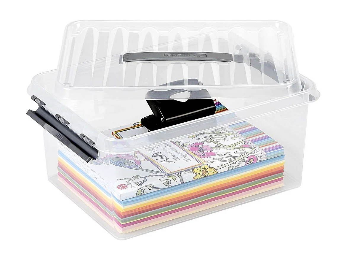 Boîte de rangement en plastique Q-line 15 litres