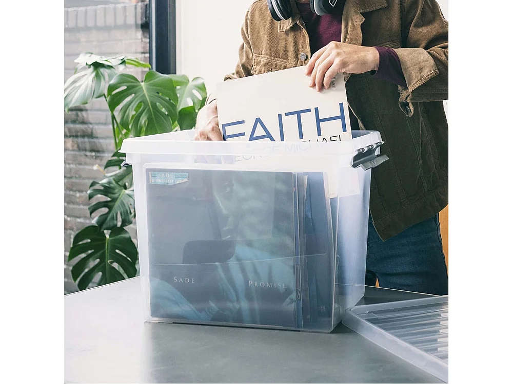 Boîte de rangement en plastique Q-line 52 litres