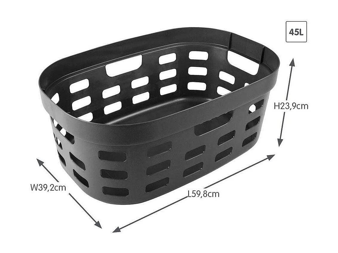Corbeille à linge en plastique 45 L
