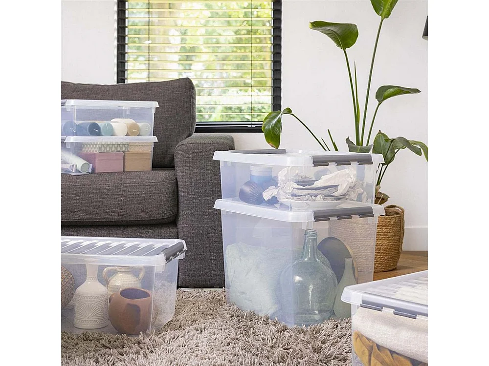 Boîte de rangement en plastique Q-line 36 litres