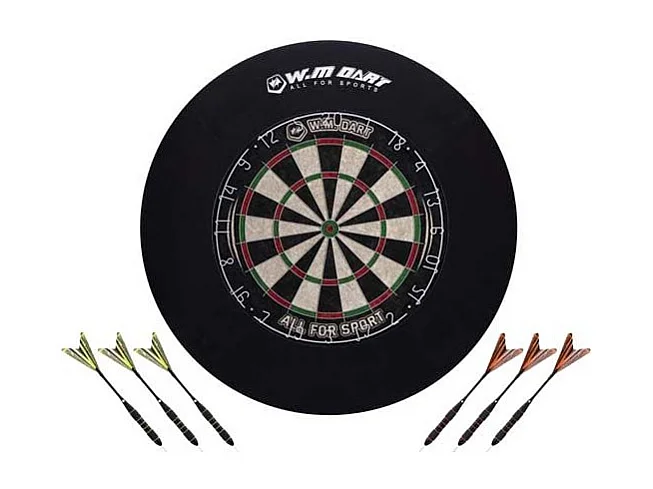 Cible de fléchettes traditionnelle 45 cm et Anneau de protection extérieur