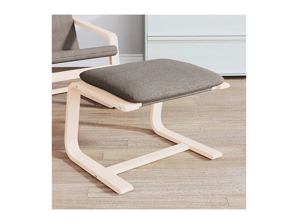Repose-pied Taupe 51x41x40 cm Tissu
