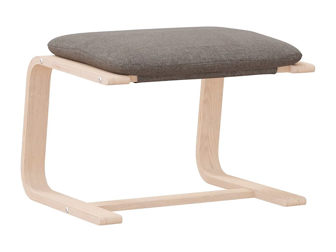 Apoio de pés 51x41x40 cm tecido cinzento-acastanhado