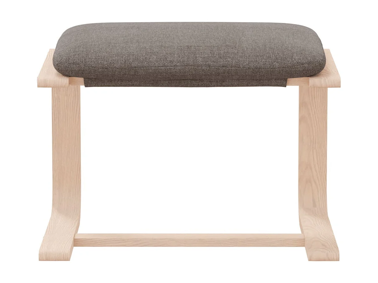 Apoio de pés 51x41x40 cm tecido cinzento-acastanhado