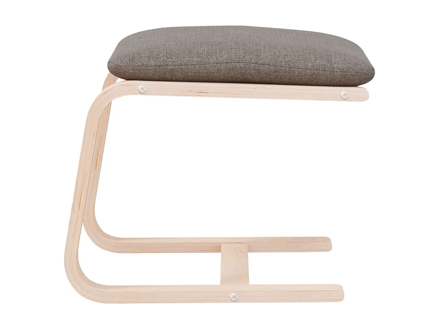 Apoio de pés 51x41x40 cm tecido cinzento-acastanhado