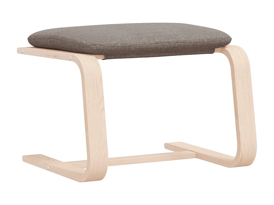 Apoio de pés 51x41x40 cm tecido cinzento-acastanhado