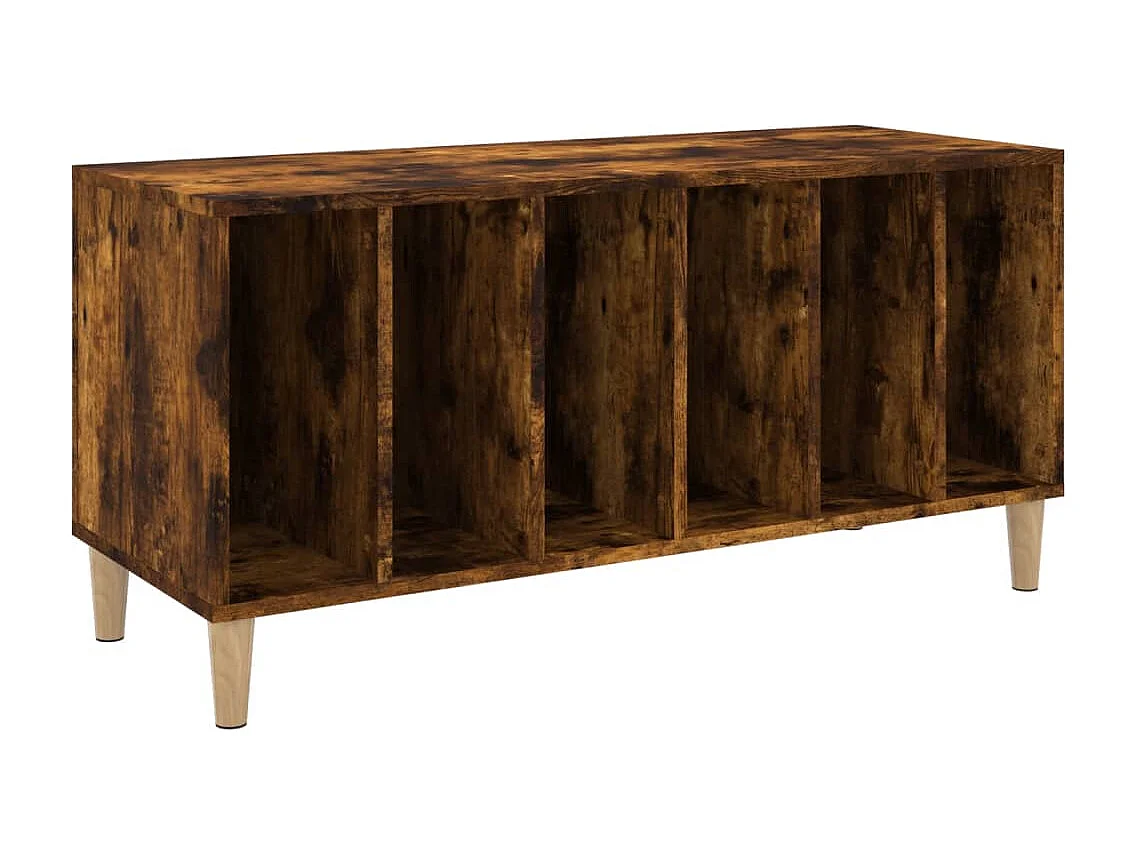 Mueble discos madera contrachapada roble ahumado 100x38x48 cm