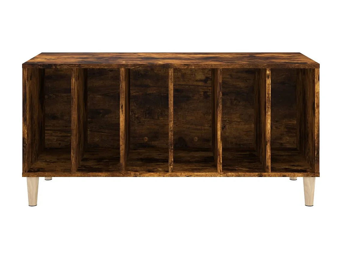 Mueble discos madera contrachapada roble ahumado 100x38x48 cm