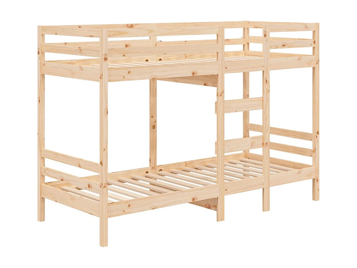 Lit superposé sans matelas 90x190 cm bois de pin massif