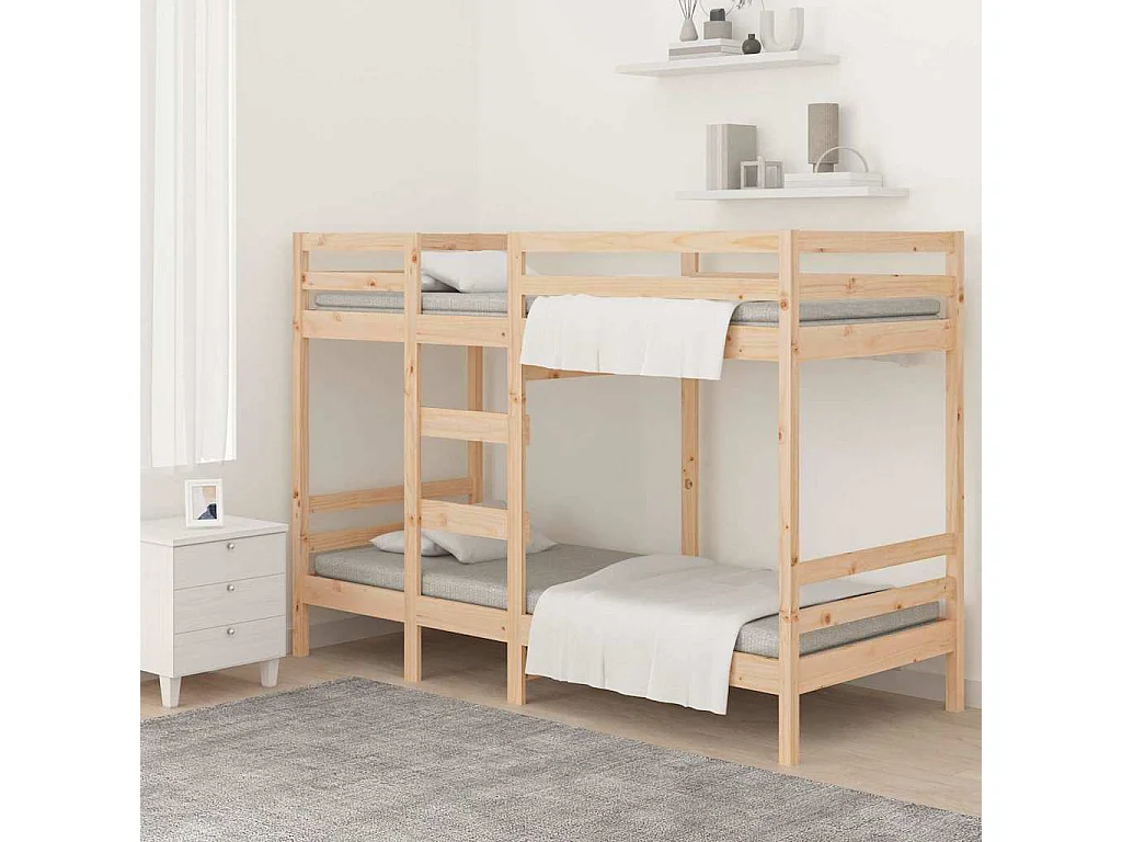 Lit superposé sans matelas 90x190 cm bois de pin massif