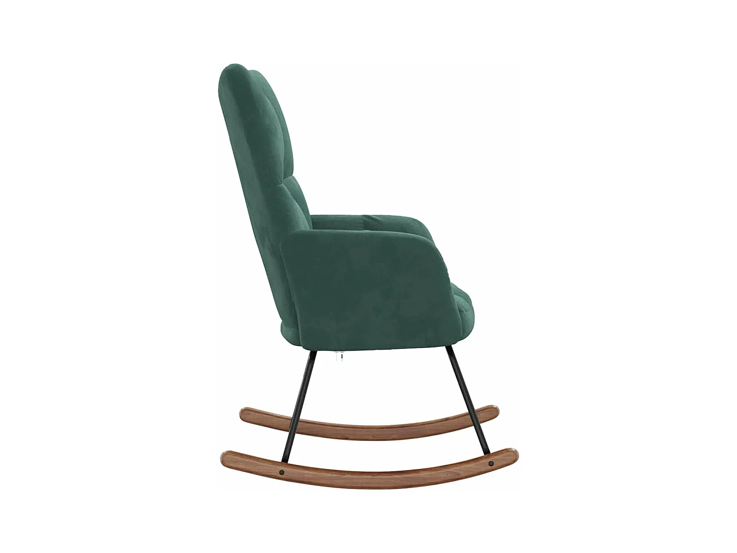 Chaise à bascule Vert foncé Velours