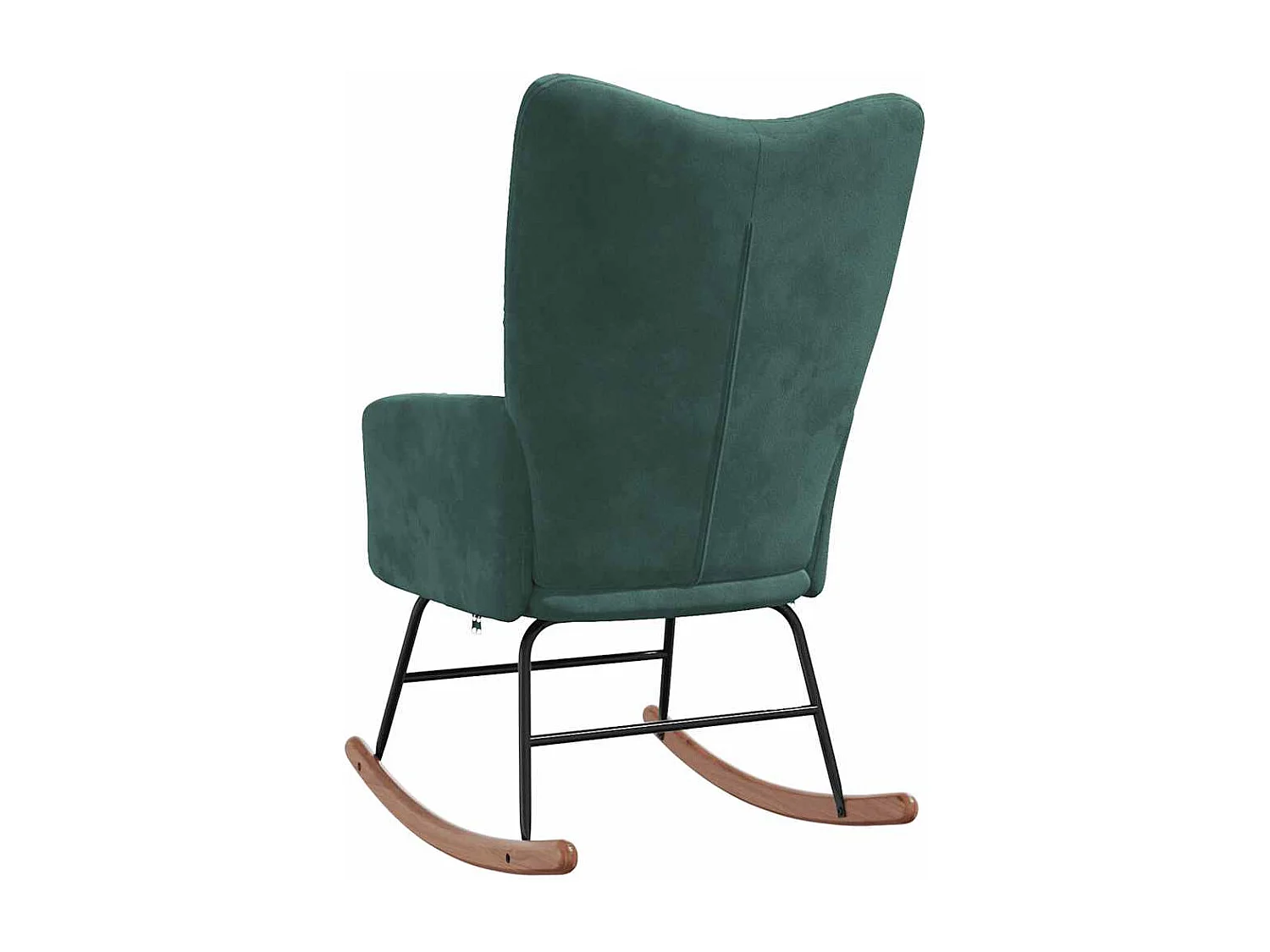 Chaise à bascule Vert foncé Velours