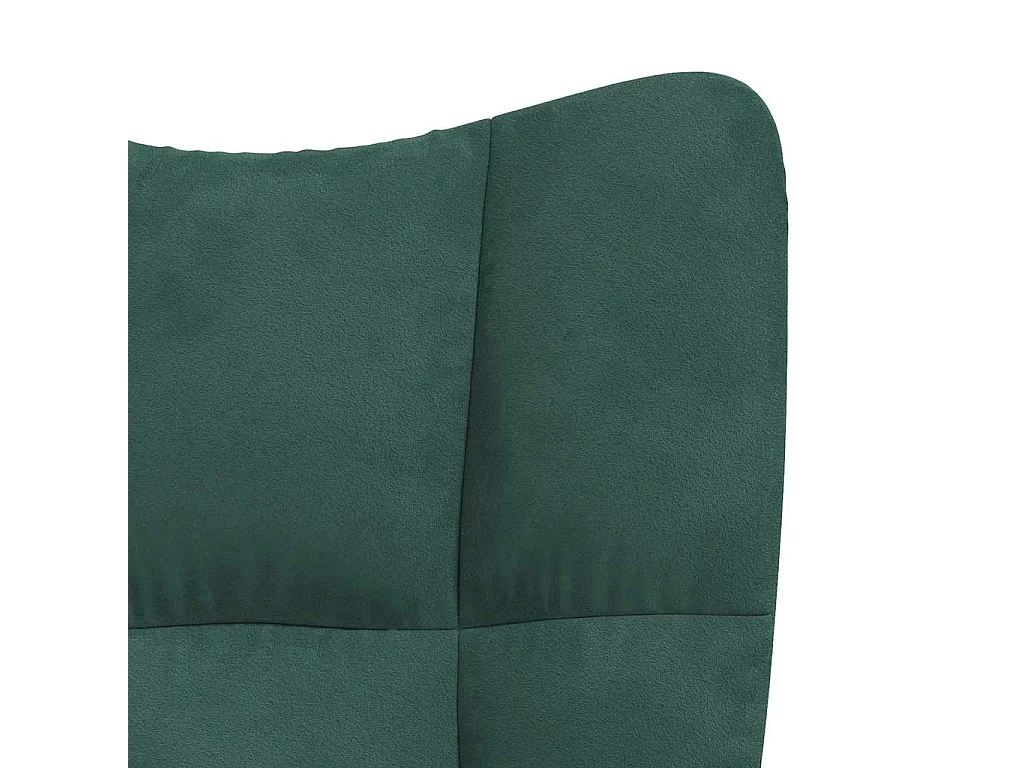 Chaise à bascule Vert foncé Velours