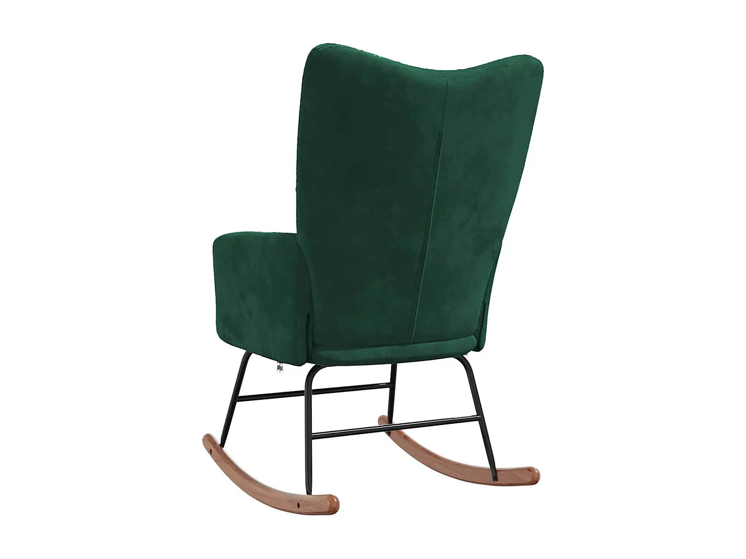 Chaise à bascule Vert foncé Velours