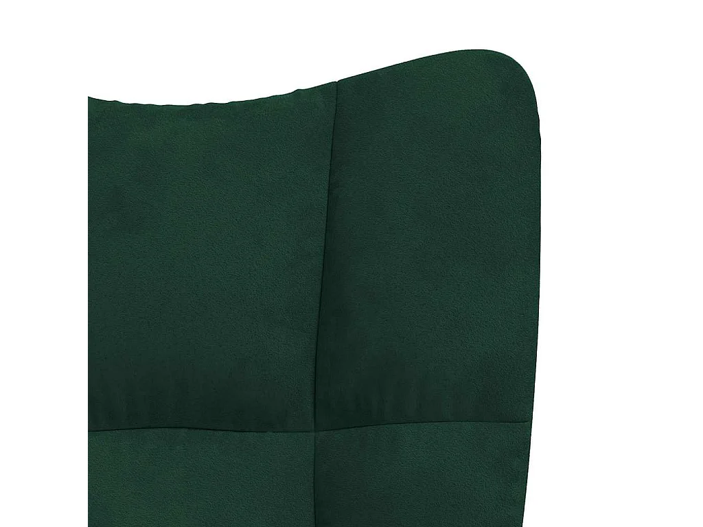 Sedia da Pranzo Verde Scuro in Velluto