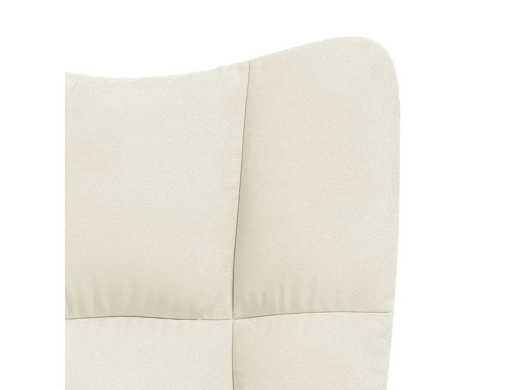 Schaukelstuhl Samt Creme