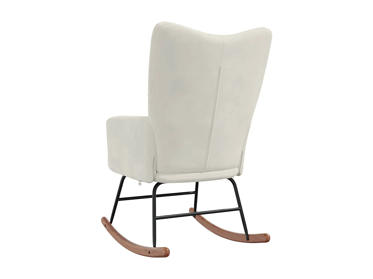 Chaise à bascule Blanc crème Velours