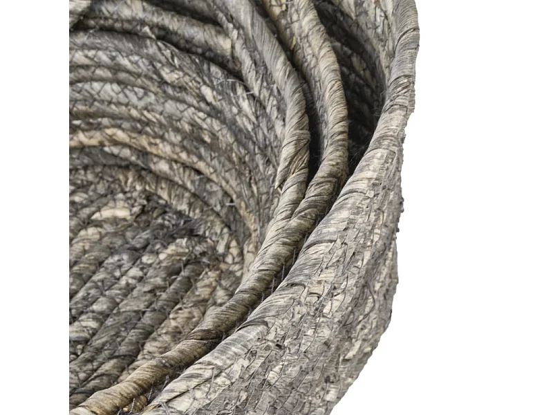 Set de 3 paniers naturel en feuilles tressées avec anses - NASH 6709