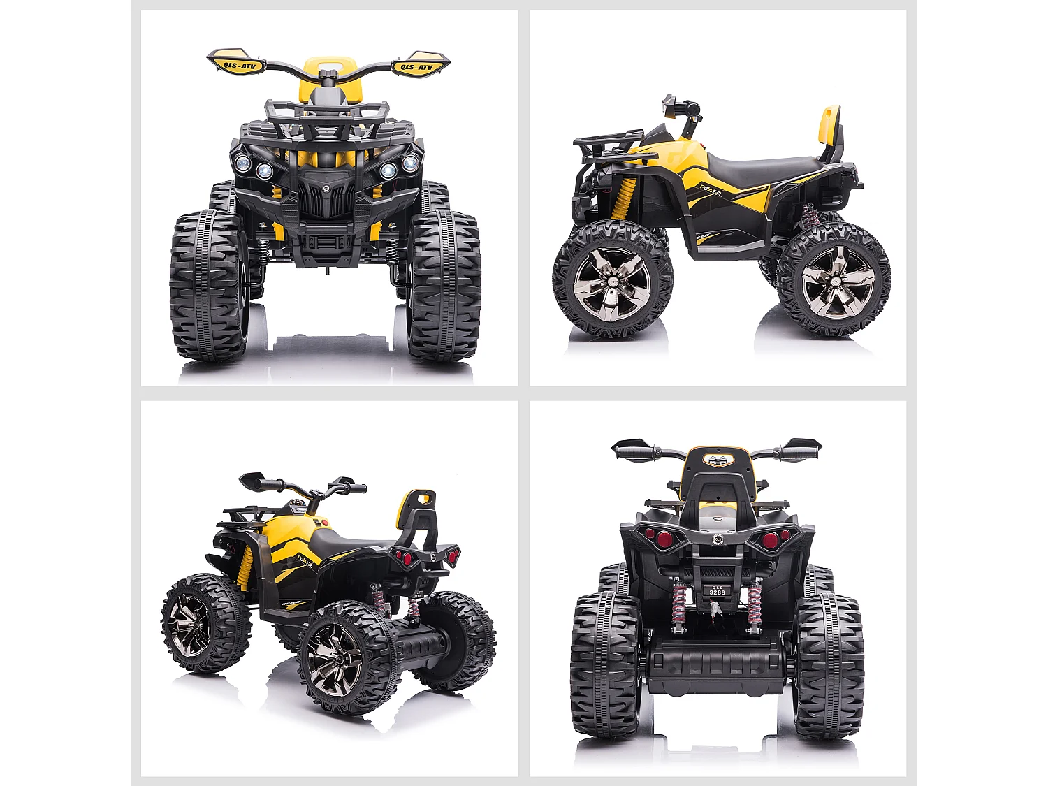 Quad eléctrico infantil amarillo 100x65x73 cm HOMCOM