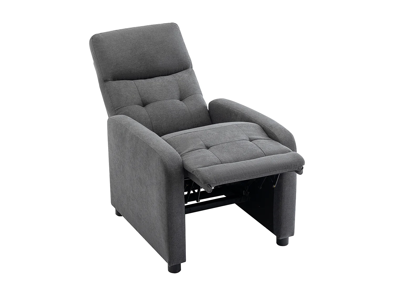 Fotel z funkcją relax tapicerowany antracytowy – JARAMILO