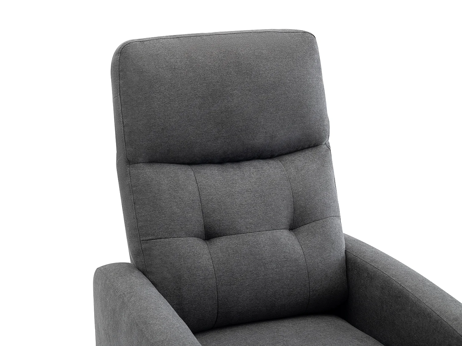 Fotel z funkcją relax tapicerowany antracytowy – JARAMILO