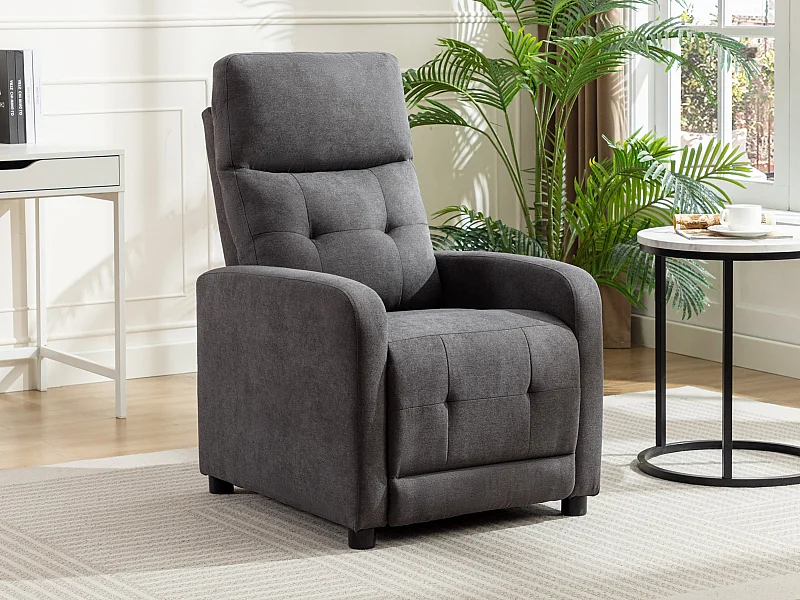 Sillón relax de tela gris antracita JARAMILO