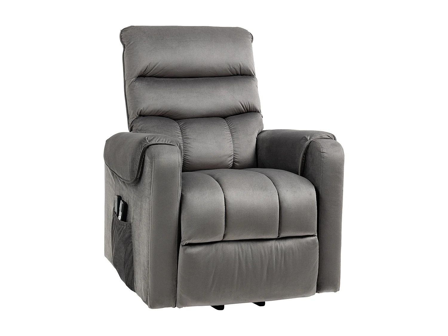 Fauteuil de massage fauteuil releveur électrique inclinaison réglable repose-pied ajustable velours anthracite