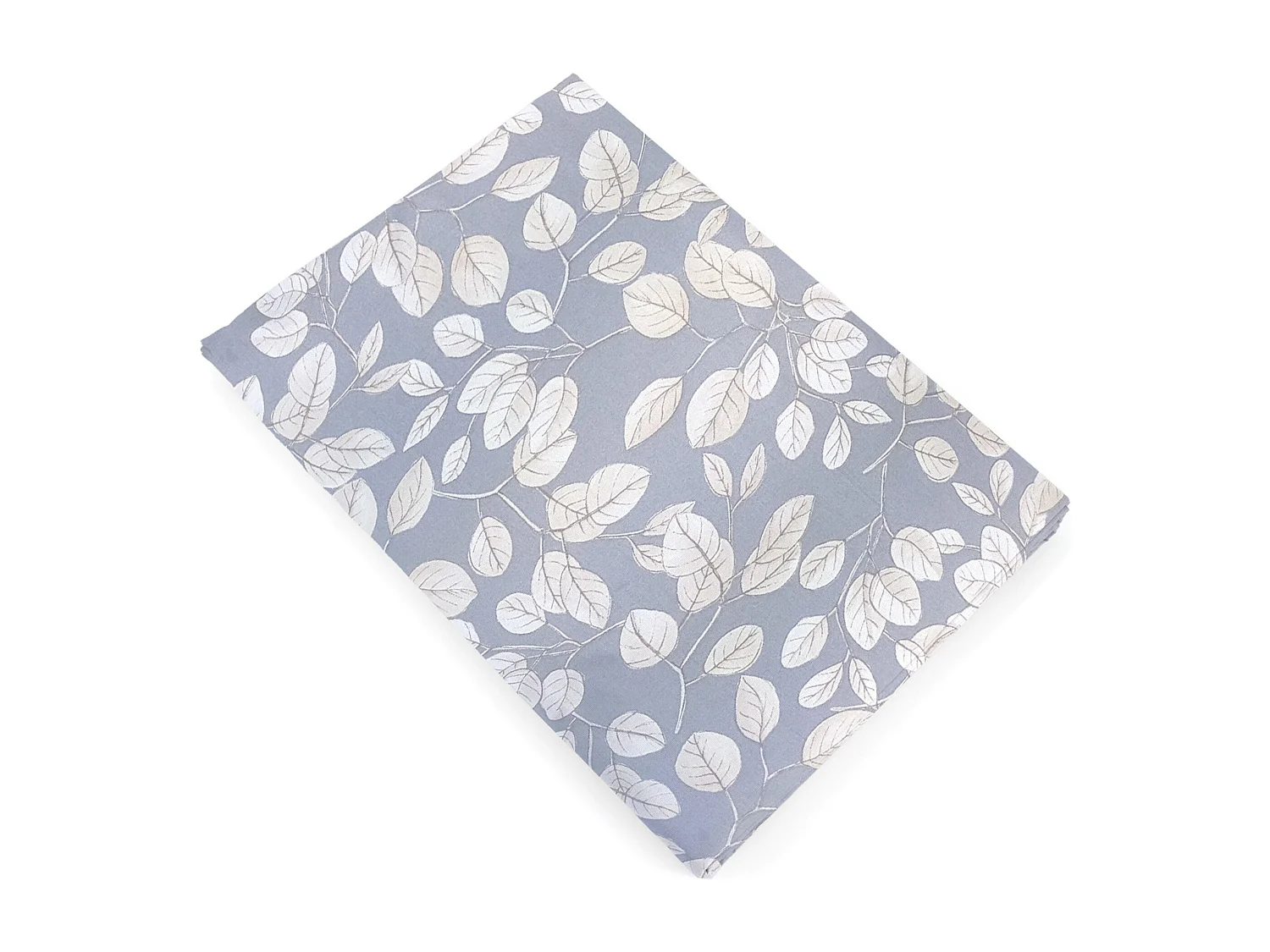 Drap plat imprimé 280x310 cm en 100% percale de coton LISON gris