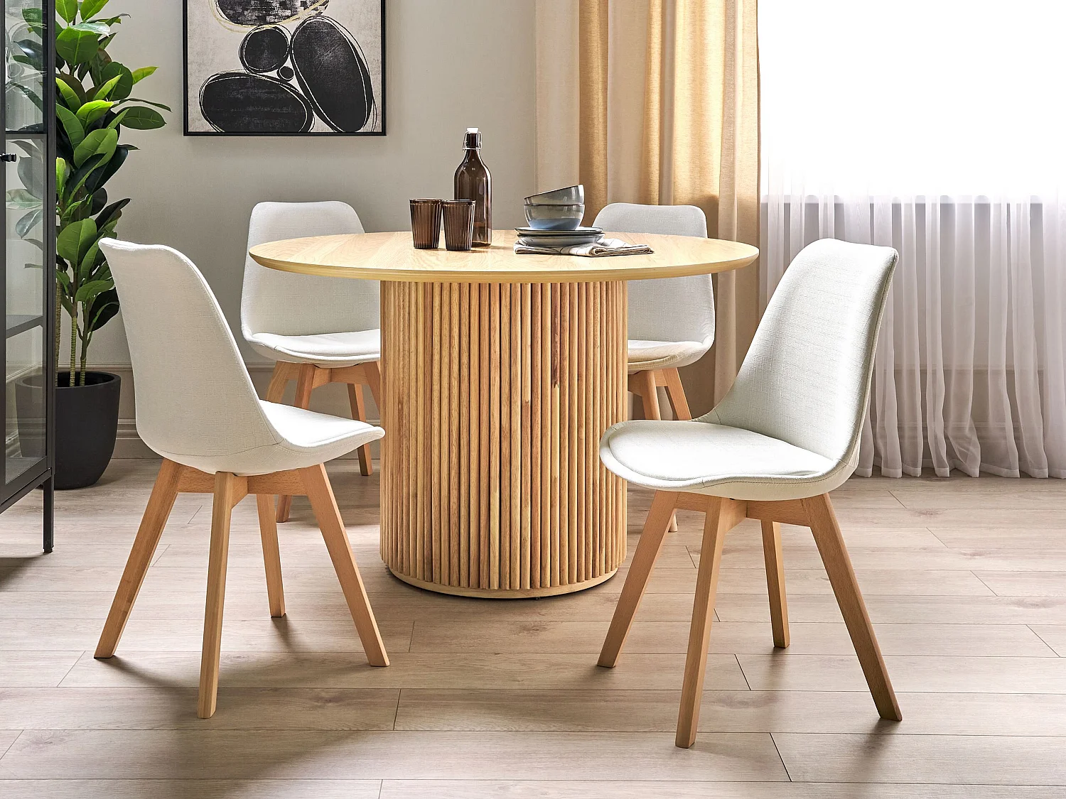 Esszimmerstuhl 2er Set DAKOTA II Cremeweiss