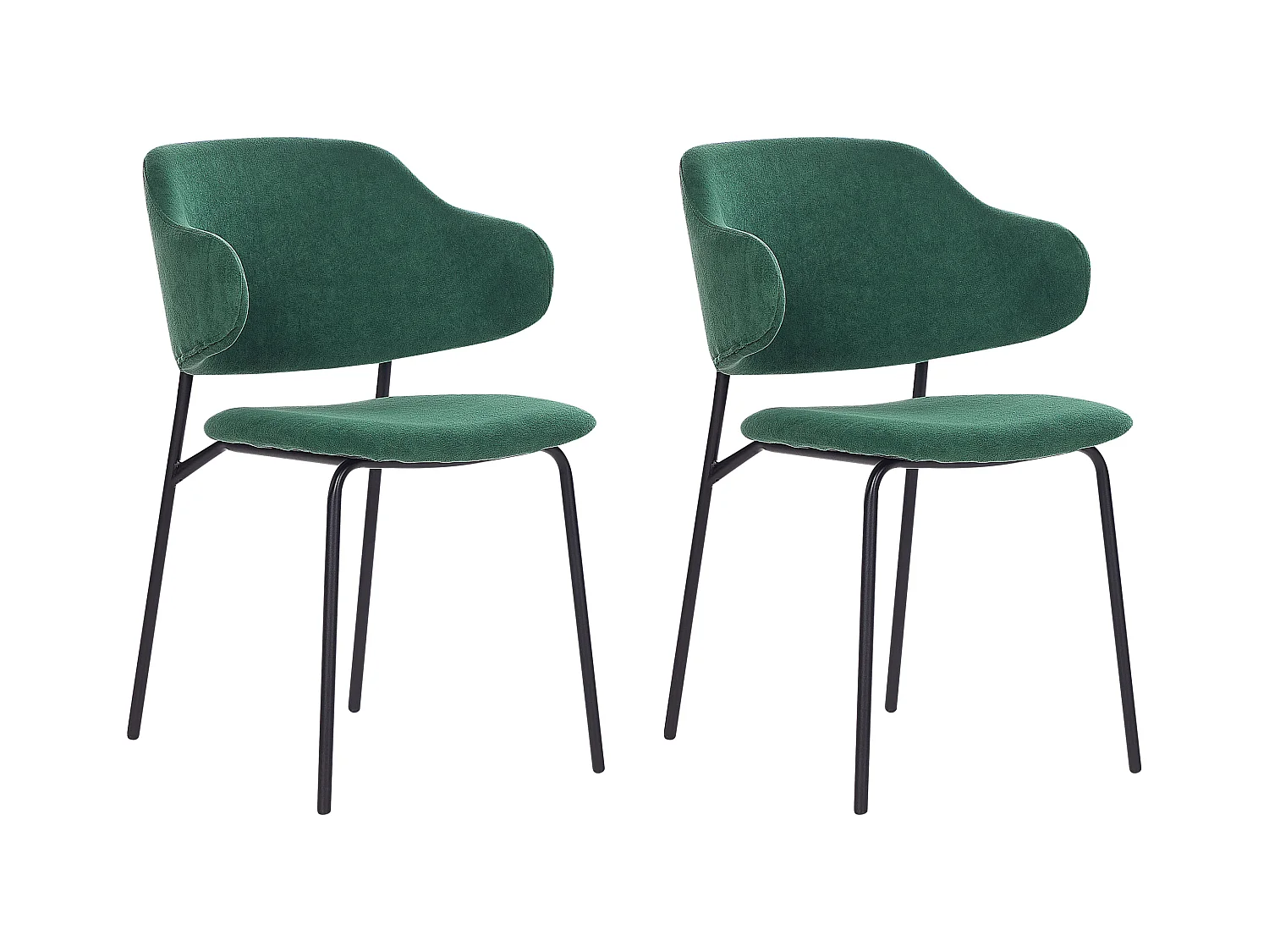 Lot de 2 chaises de salle à manger KENAI Vert foncé