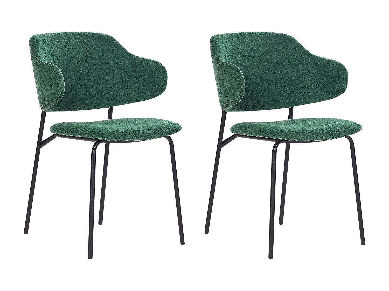 Lot de 2 chaises de salle à manger KENAI Vert foncé