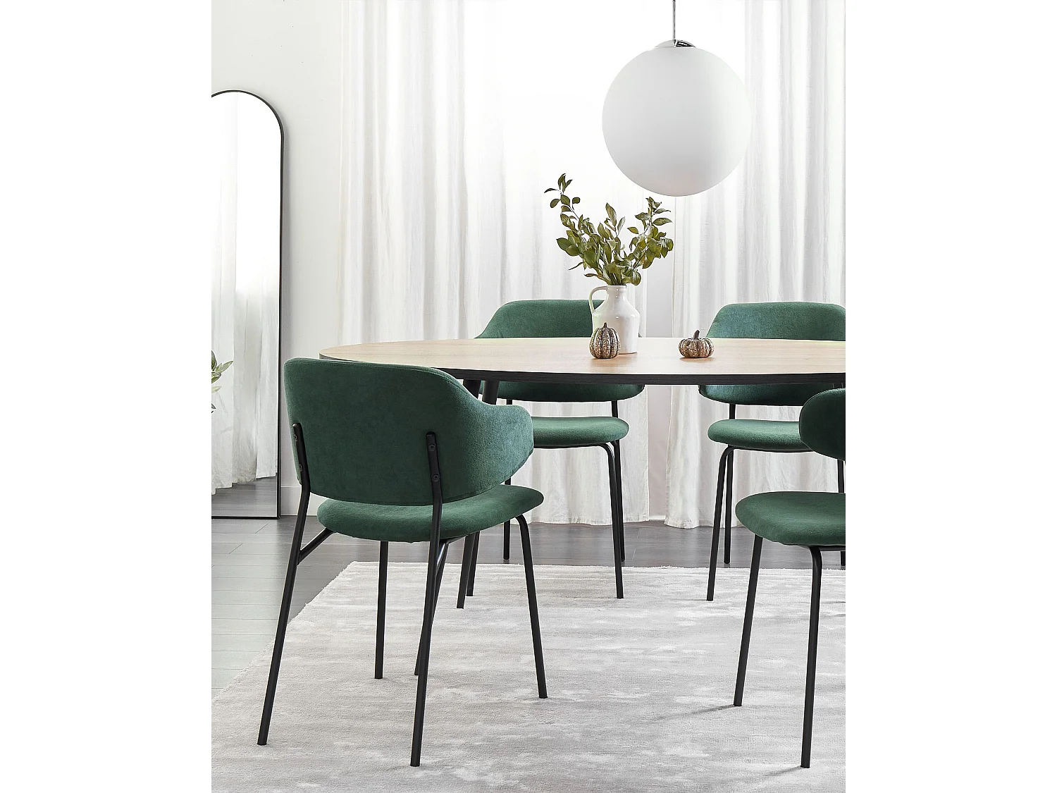 Conjunto de 2 cadeiras de jantar KENAI Verde escuro