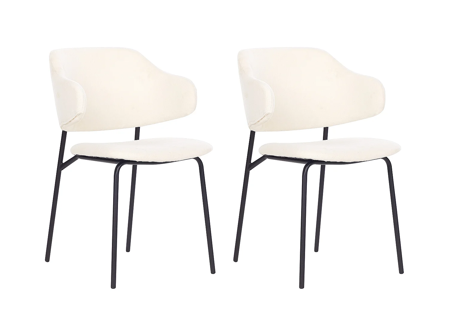Lot de 2 chaises de salle à manger KENAI Beige clair