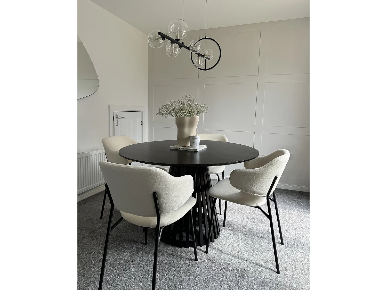 Set van 2 eetkamerstoelen KENAI Crème