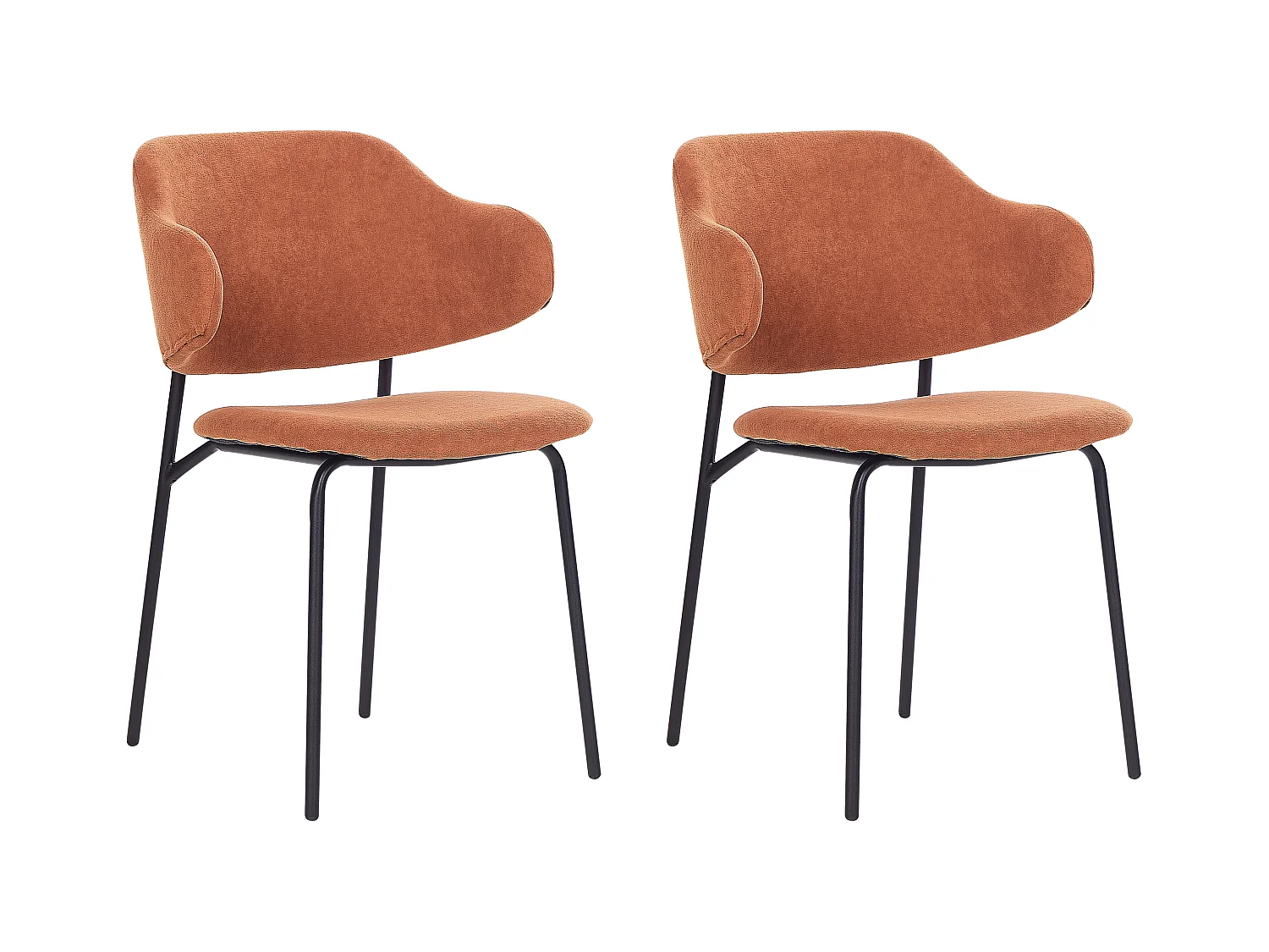 Lot de 2 chaises de salle à manger KENAI Orange